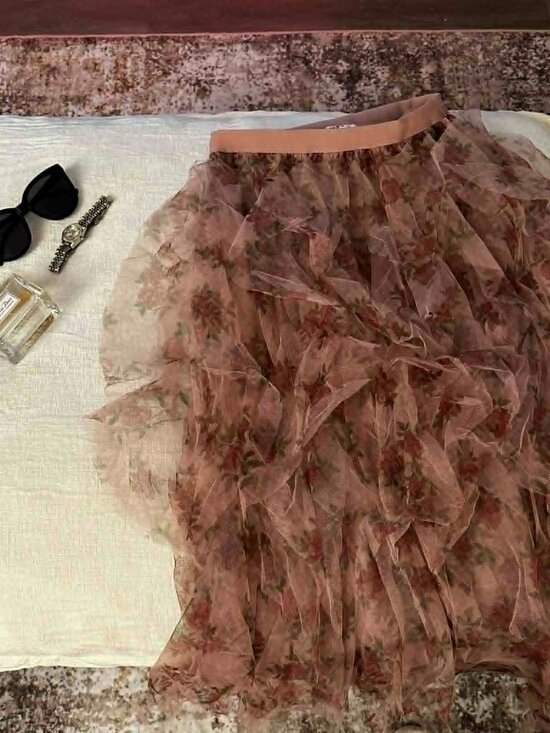 Dresses & Skirts - pink floral long skirt